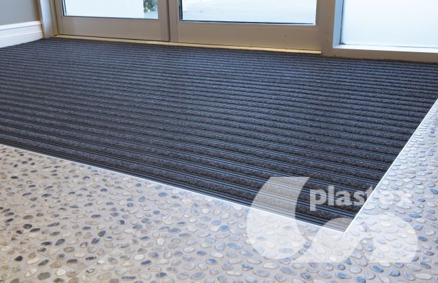Frontrunner SB+ is solid-backed entrance matting with carpet inserts.