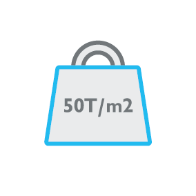 Withstands Weights Up To 50Tm2